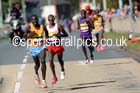 Stanley Biwott leads from Mo Farah in the mens Morrisons Great North Run. Photo: David T. Hewitson/Sports for All Pics